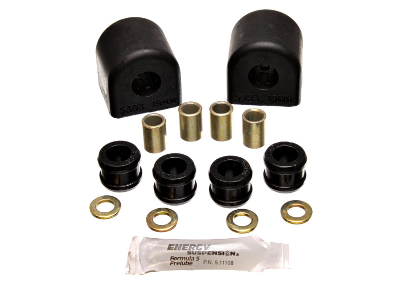 ES Sway Bar Bushings - Black - Energy Suspension 84-96 Chevy Corvette Black Reuse OE 19mm OD Rear Sway Bar Brackets