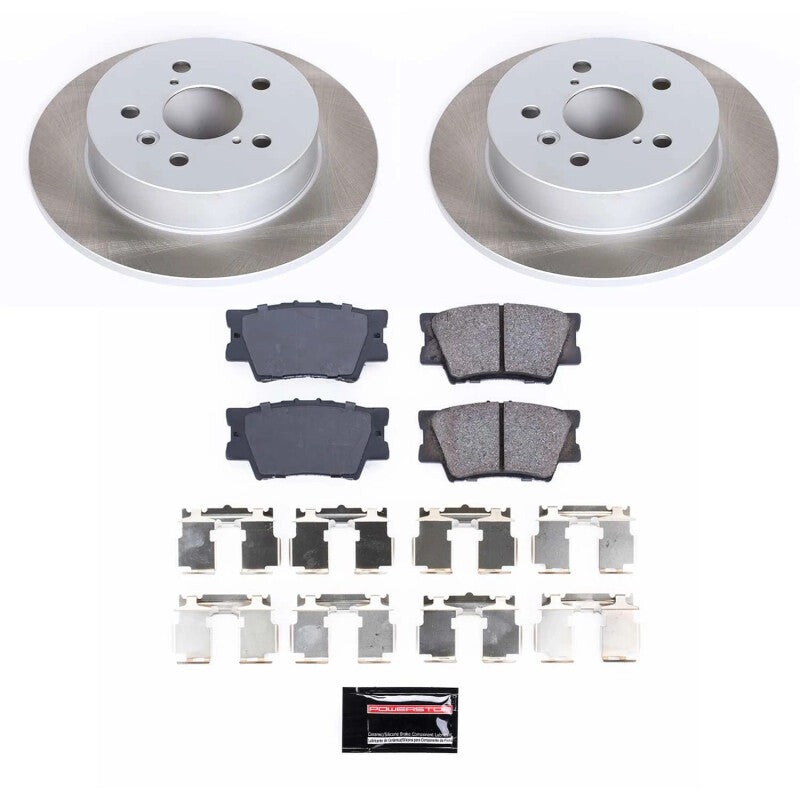 PSB Semi-Coated Rotor Kits - Power Stop 18-24 Toyota Camry Rear Semi-Coated Rotor Kit
