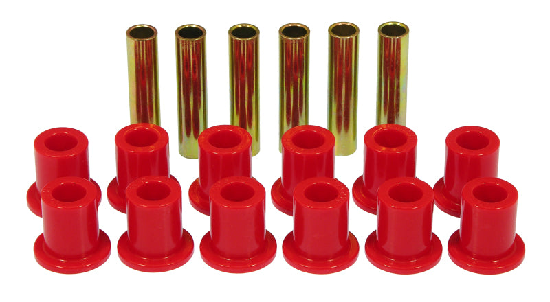 PRO Spring/Shackle Bush- Red - Prothane 67-77 Ford F250 4wd Front Spring & Shackle Bushings - Red