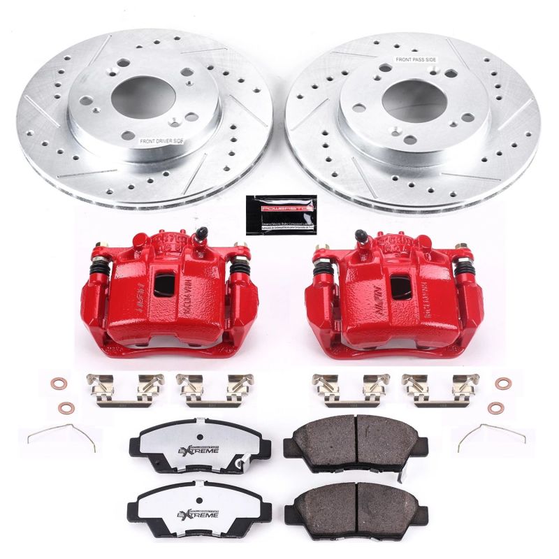 PSB Z26 Street Kit w/Cals - Power Stop 11-15 Honda CR-Z Front Z26 Street Warrior Brake Kit w/Calipers