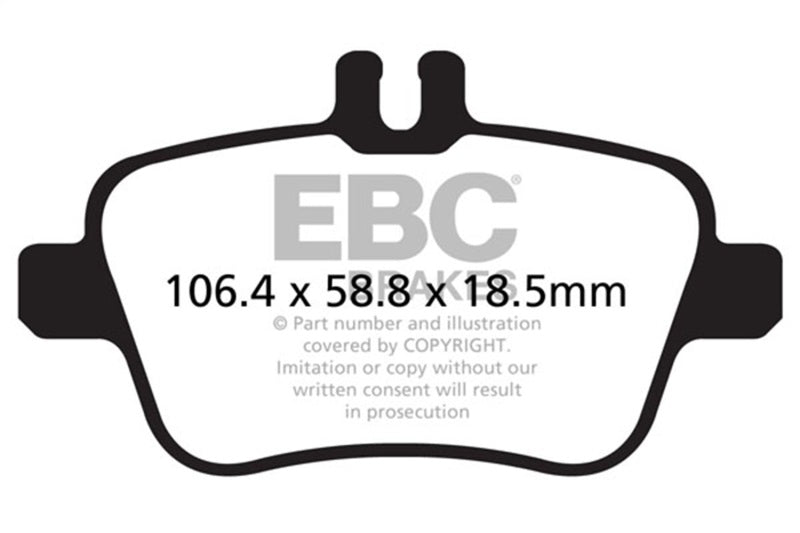 EBC Yellowstuff Brake Pad Sets - EBC 13+ Mercedes-Benz CLA250 2.0 Turbo Yellowstuff Rear Brake Pads