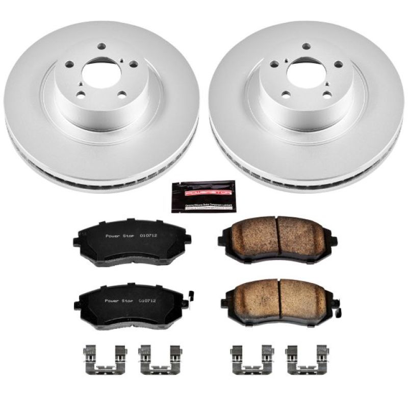 PSB Z17 Evolution Coated Kit - Power Stop 04-06 Subaru Baja Front Z17 Evolution Geomet Coated Brake Kit