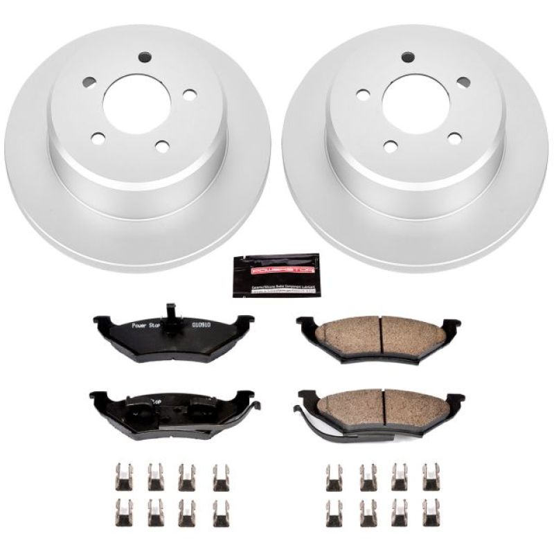 PSB Z17 Evolution Coated Kit - Power Stop 97-99 Chrysler Town & Country Rear Z17 Evolution Geomet Coated Brake Kit
