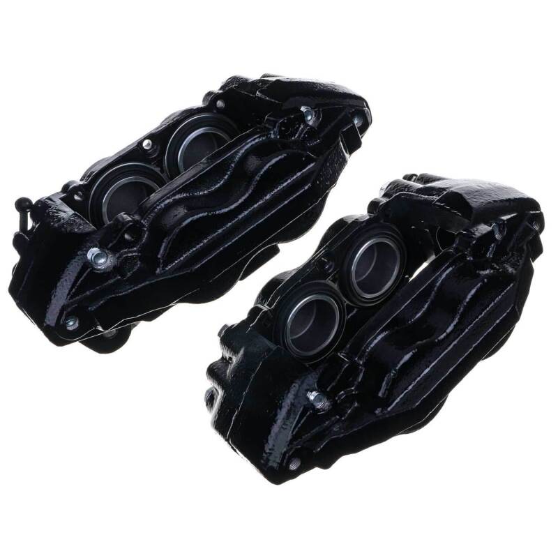 PSB Black Calipers - Power Stop 07-15 Toyota Tundra Front Black Caliper Pair w/o Bracket