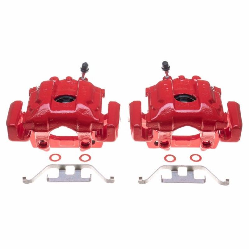 PSB Red Calipers - Power Stop 1995 BMW 740i Rear Red Calipers - Pair