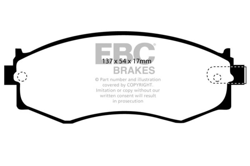 EBC Redstuff Brake Pad Sets - EBC 91-97 Infiniti G20 2.0 Redstuff Front Brake Pads