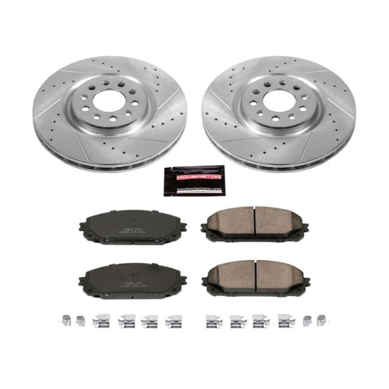 PSB Z23 Evolution Kit - Power Stop 14-16 Jeep Cherokee Front Z23 Evolution Sport Brake Kit
