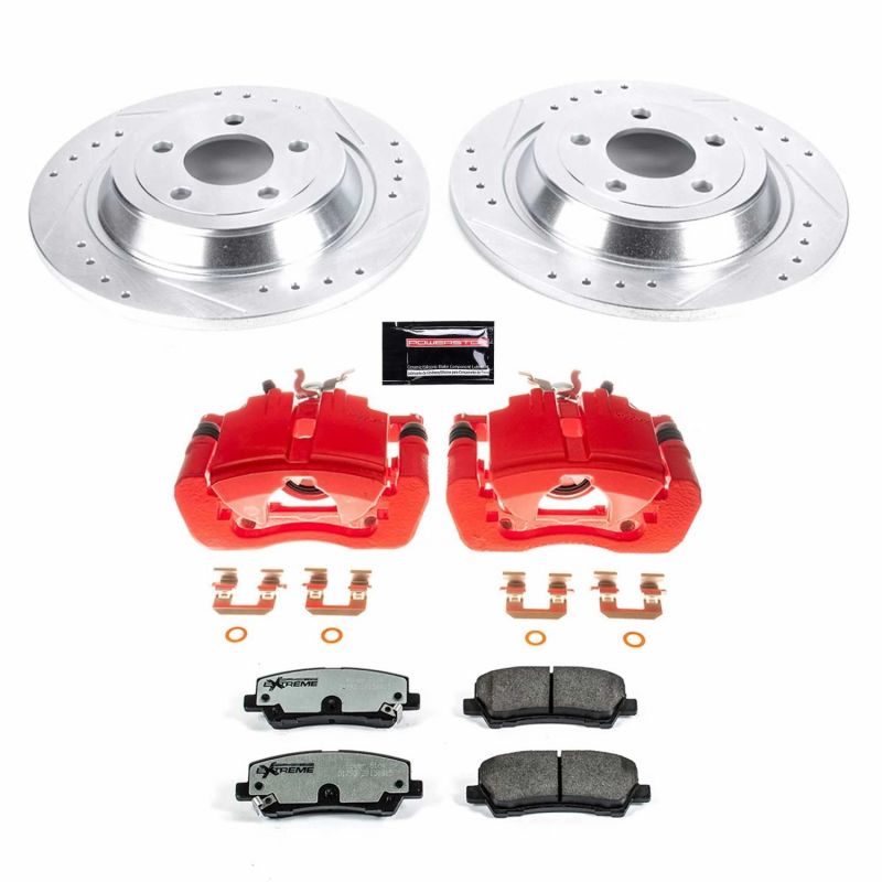PSB Z26 Street Kit w/Cals - Power Stop 15-19 Ford Mustang Rear Z26 Street Warrior Brake Kit w/Calipers