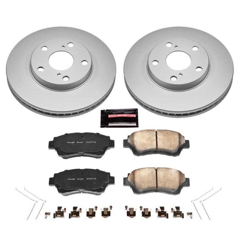 PSB Z17 Evolution Coated Kit - Power Stop 92-96 Lexus ES300 Front Z17 Evolution Geomet Coated Brake Kit