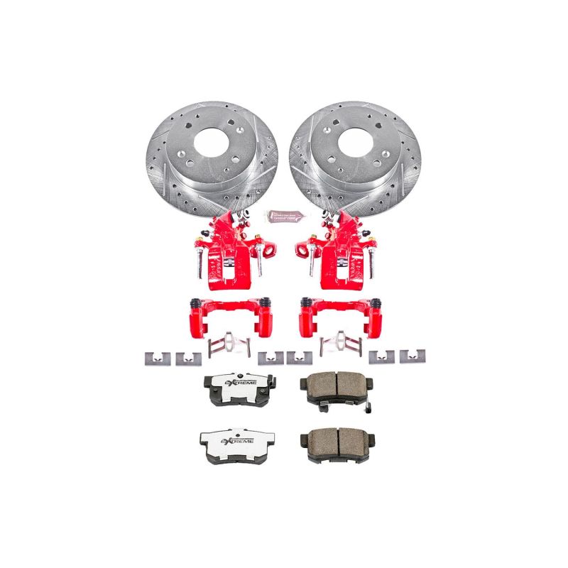PSB Z26 Street Kit w/Cals - Power Stop 13-15 Acura ILX Rear Z26 Street Warrior Brake Kit w/Calipers