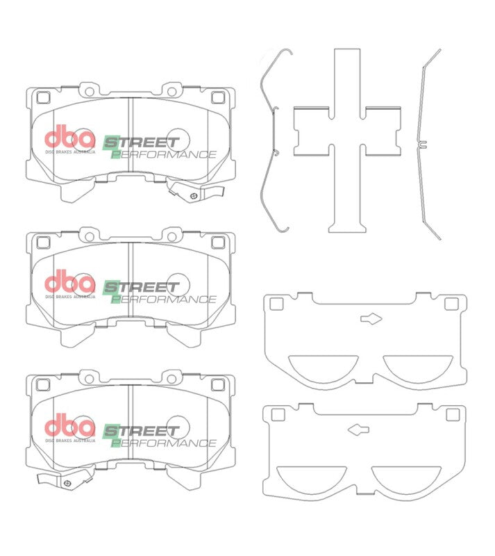 DBA SP Performance Brake Pads - DBA 2022 Lexus LX600 Front SP Performance Brake Pads