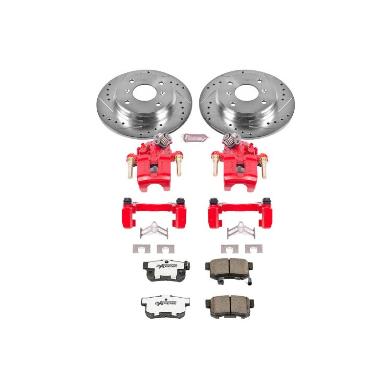 PSB Z26 Street Kit w/Cals - Power Stop 92-96 Honda Prelude Rear Z26 Street Warrior Brake Kit w/Calipers