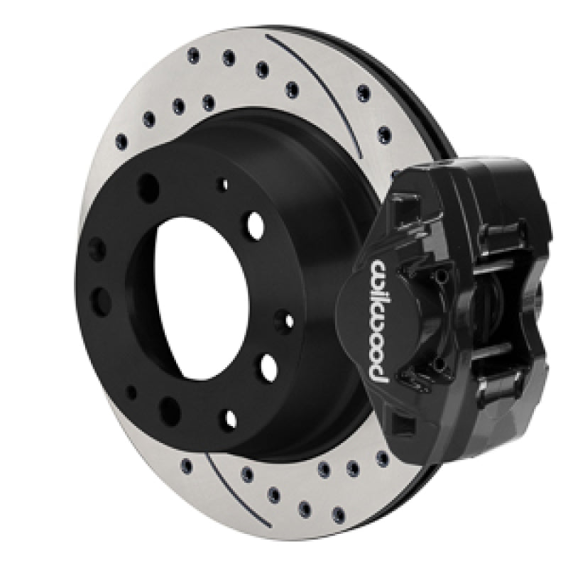 WIL D31 Brake Kits - Wilwood 69-83 Porsche 911 D31 11.42in. Rear Brake Kit w/ Flex Lines - Drilled Rotors (Black)
