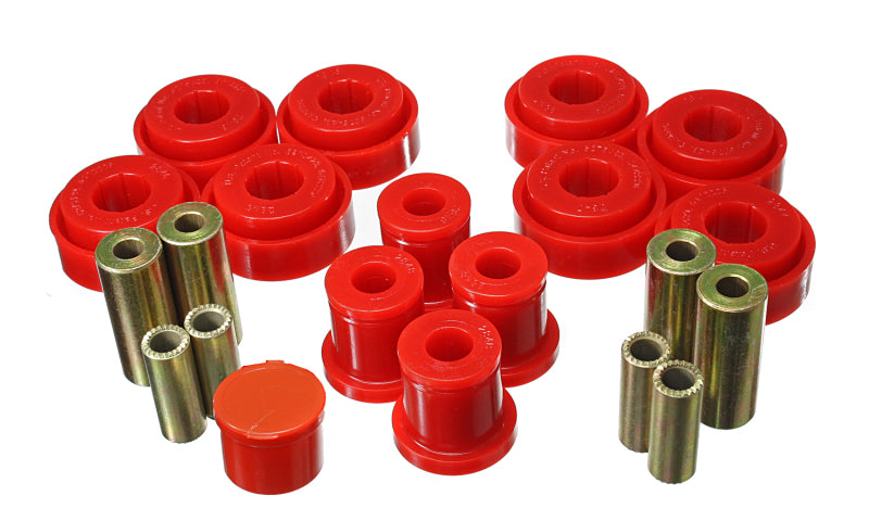 ES Cntrl Arm Bushings - Red - Energy Suspension Chrysler Red Front End Control Arm Bushing Set