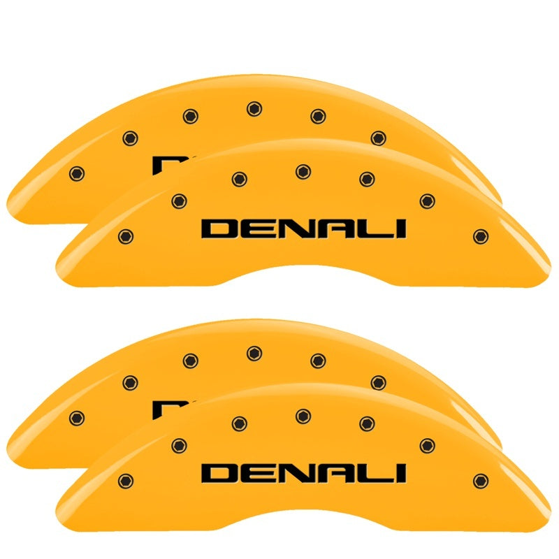 MGP Caliper Covers 4 Logo - MGP 4 Caliper Covers Engraved Front & Rear Denali Yellow finish black ch
