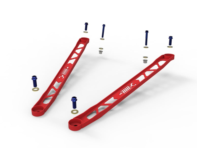 AFE Strut Braces - aFe CONTROL 304 Stainless Steel Front Suspension Strut Brace Red - Toyota GR Supra (A90) 20-21