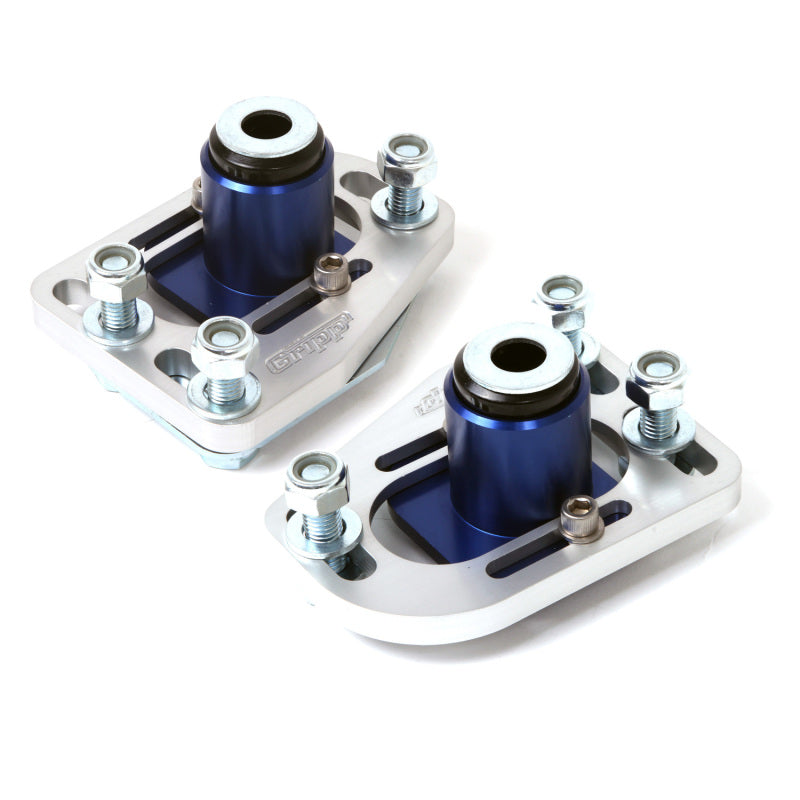 BBK Caster Camber Plate Kit - BBK 79-93 Mustang Caster Camber Plate Kit - Silver Anodized Finish