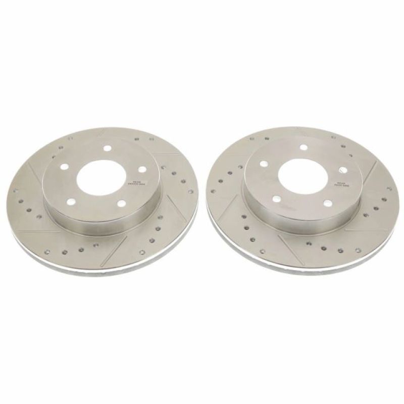 PSB Evolution Drill/Slot Rotor - Power Stop 78-81 Pontiac Firebird Rear Evolution Drilled & Slotted Rotors - Pair