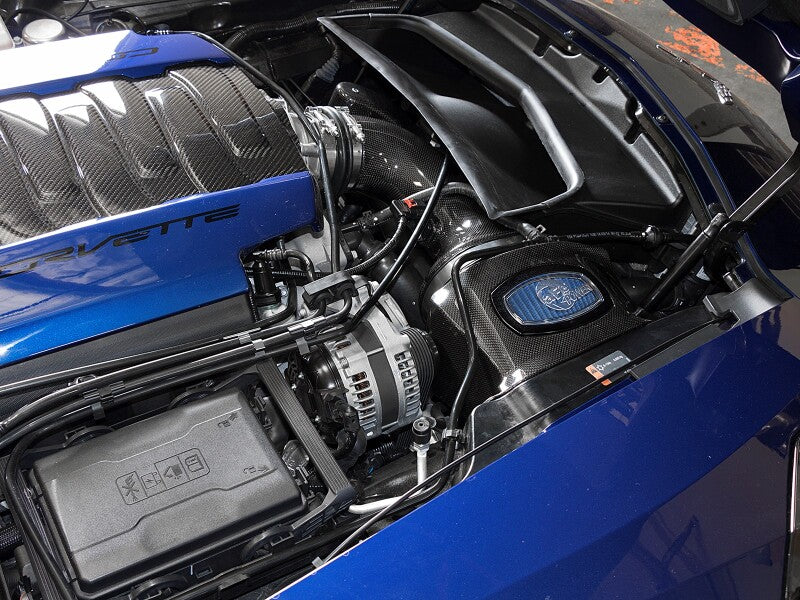 AFE Black Series Carbon Fiber Cold Air Intakes - aFe Momentum Black Series Carbon Fiber Intake System P5R 14-17 Chevy Corvette 6.2L (C7)