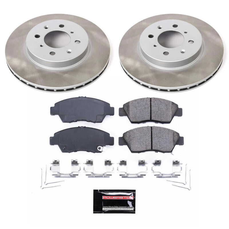 PSB Semi-Coated Rotor Kits - Power Stop 03-05 Honda Civic Front Semi-Coated Rotor Kit