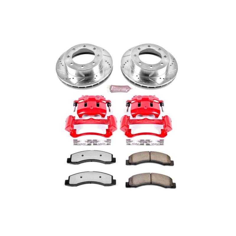 PSB Z36 Truck & Tow Kit - Power Stop 1999 Ford F-350 Super Duty Front Z36 Truck & Tow Kit w/Cals