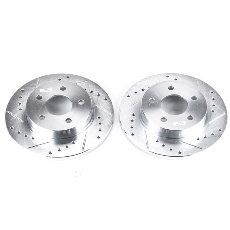 PSB Evolution Drill/Slot Rotor - Power Stop 05-08 Chevrolet Cobalt Rear Evolution Drilled & Slotted Rotors - Pair
