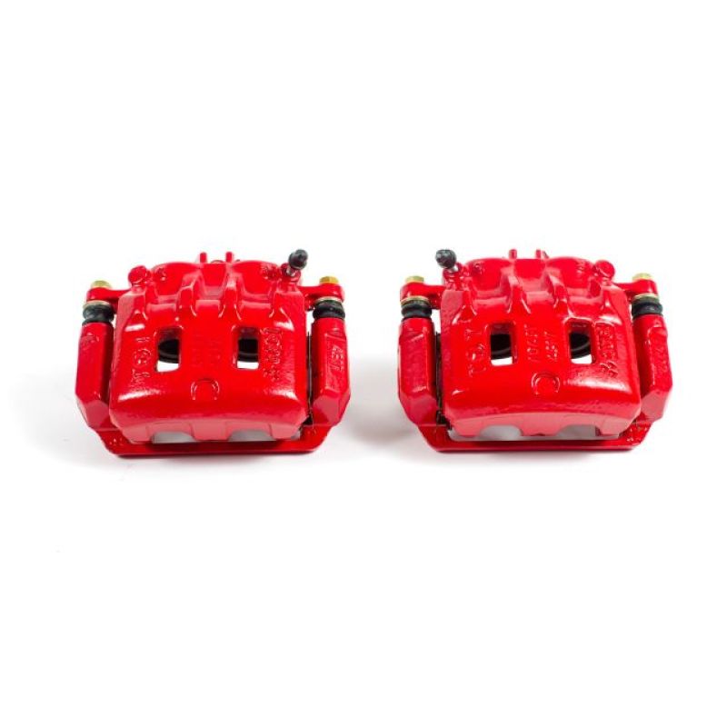 PSB Red Calipers - Power Stop 98-02 Subaru Forester Front Red Calipers w/Brackets - Pair