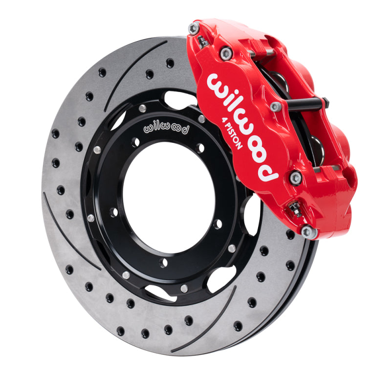 WIL Superlite Brake Kit - Wilwood 69-74 Porsche 911 Front Superlite Brake Kit 3in MT Drilled & Slotted Face - Red