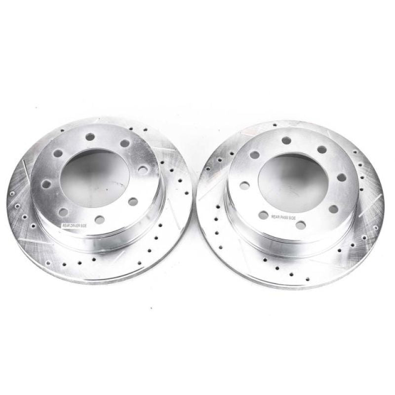PSB Evolution Drill/Slot Rotor - Power Stop 03-19 Chevrolet Express 2500 Rear Evolution Drilled & Slotted Rotors - Pair