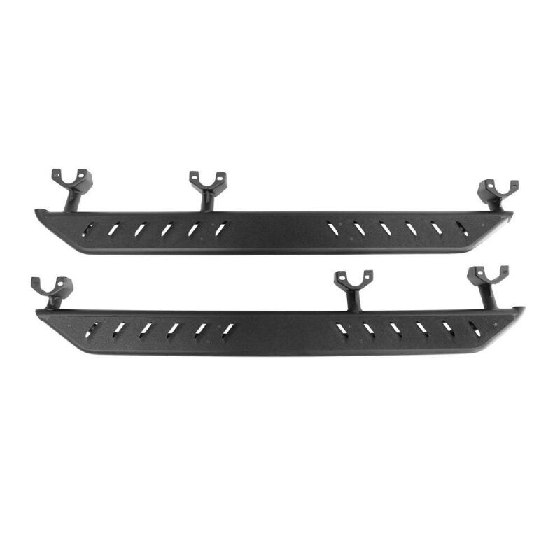 WES Snyper Rock Rail Steps - Westin/Snyper 2018+ Jeep Wrangler JL Unlimited 4DR Triple Tube Rock Rail Steps - Textured Black