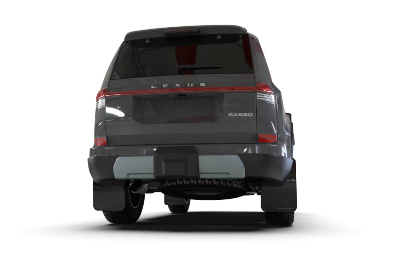 RAL UR Blk Flap/Met. Blk Logo - Rally Armor 2024+ Lexus GX-550 Overtrail Black UR Mud Flap Metallic Black Logo