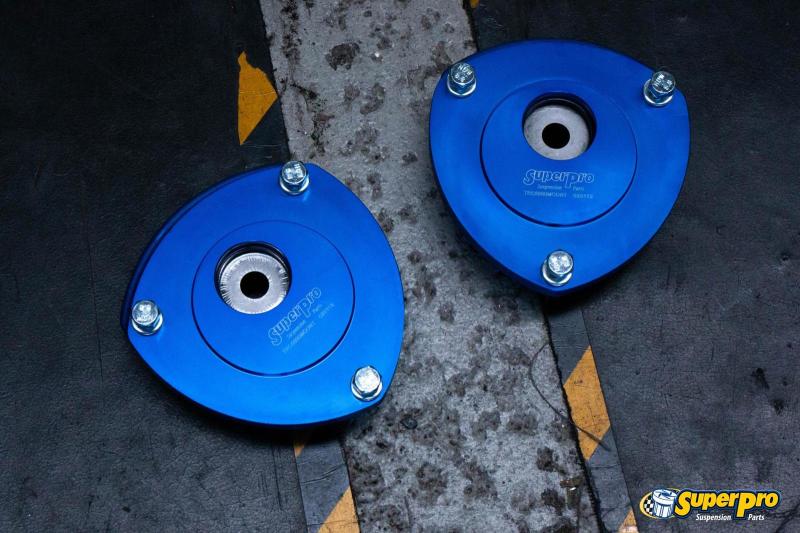 SPR Strut Mounts - Front - SuperPro 2015 Audi A3 Quattro Premium Front Upper Fixed Camber Offset Strut Mount Set