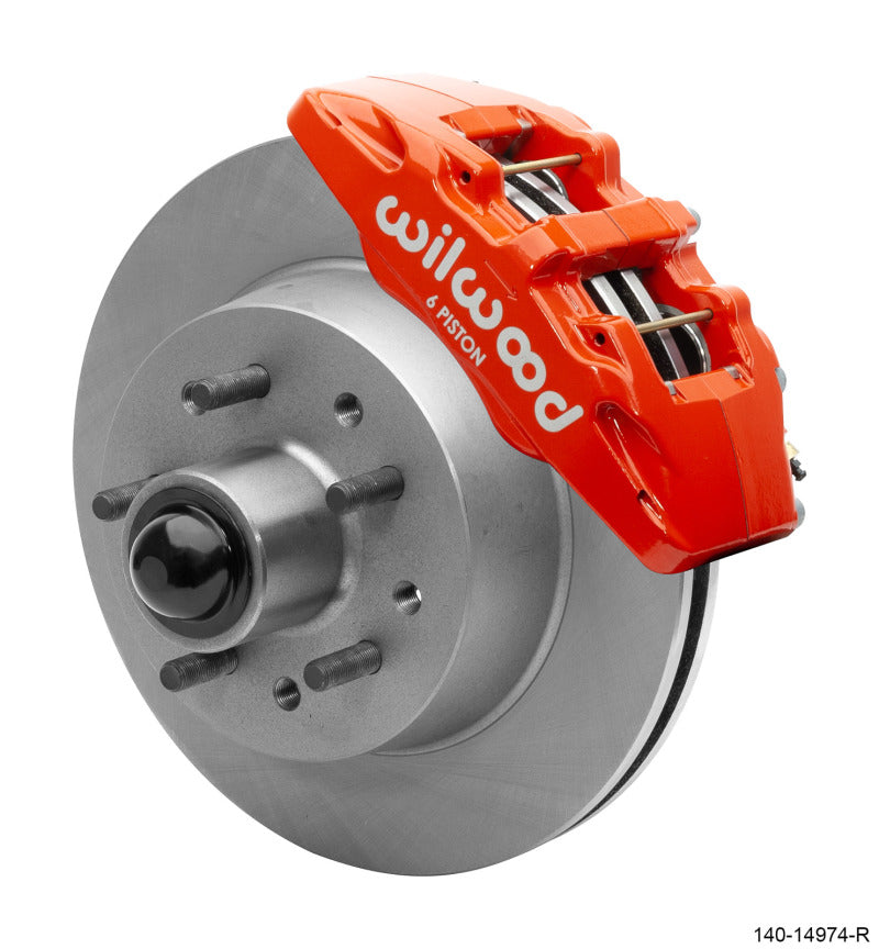 WIL Dynapro Brake Kit - Wilwood Dynapro 6 Front Hub Kit 11.86in 51-59 Chevrolet 1500 1/2 Ton - Red