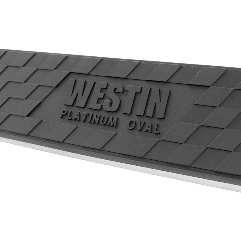 WES Nerf Bars - Platinum 4 - Westin 2014-2018 Chevy Silverado 1500 Dbl Cab (Body Mount) Platinum 4 Oval Nerf Step Bars - SS
