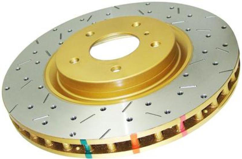 DBA 4000 Slot&Drill Rotors - DBA 14-18 Audi RS7 (w/Iron Rotors) Rear 4000 Series Drilled & Slotted Rotor