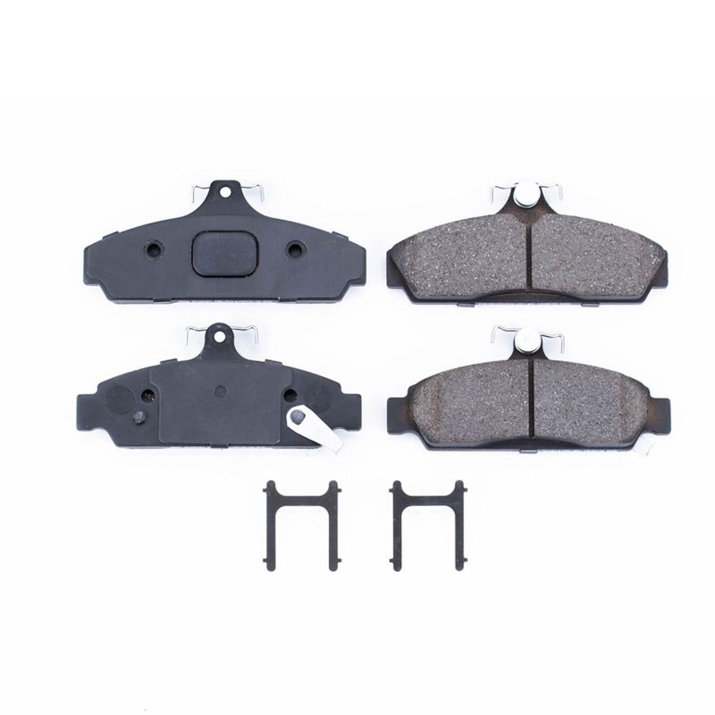 PSB Z17 Evolution Brake Pads - Power Stop 84-87 Chevrolet Corvette Front Z17 Evolution Ceramic Brake Pads w/Hardware