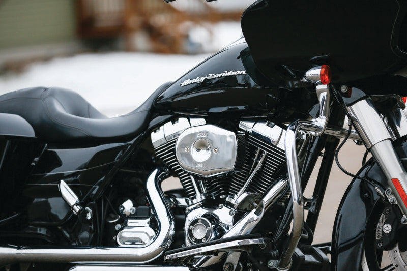 SSC Air Cleaner Kits - S&S Cycle 08-16 Touring/16-17 Softail Models Stealth Air Cleaner Kit w/ Chrome Tribute Cover