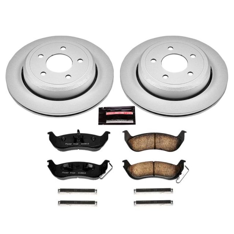 PSB Z17 Evolution Coated Kit - Power Stop 03-11 Ford Crown Victoria Rear Z17 Evolution Geomet Coated Brake Kit