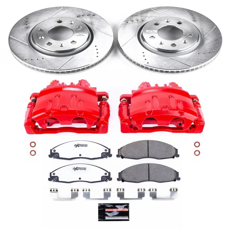 PSB Z26 Street Kit w/Cals - Power Stop 03-05 Cadillac CTS Front Z26 Street Warrior Brake Kit w/Calipers