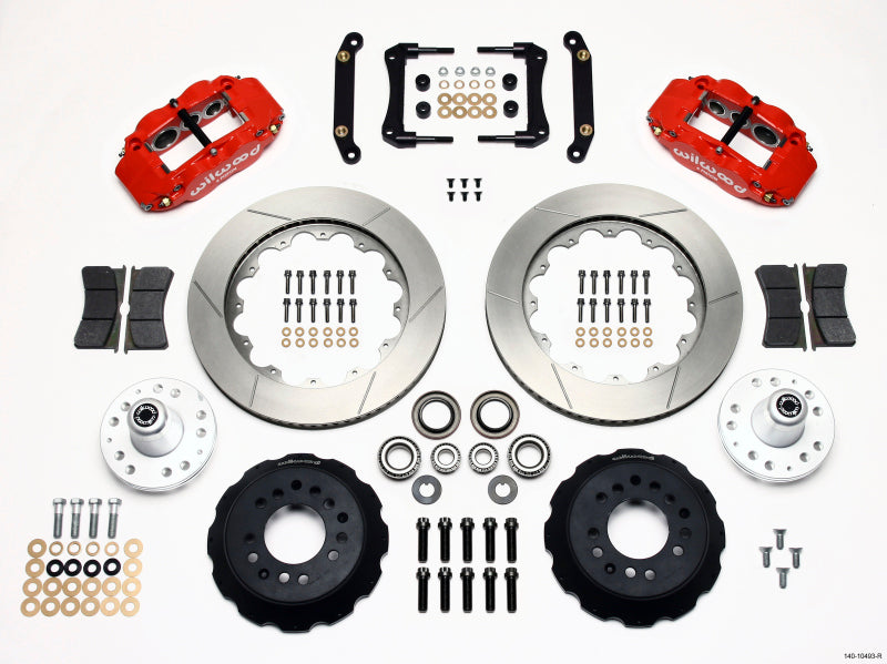 WIL Superlite Brake Kit - Wilwood Narrow Superlite 6R Front Hub Kit 14.00in Red 79-81 Camaro