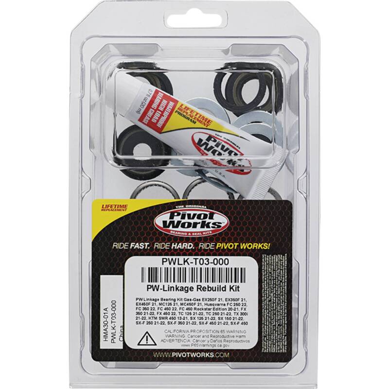 PIV Linkage Rebuild Kit - Pivot Works 21-22 Gas-Gas MC125 Linkage Bearing Kit