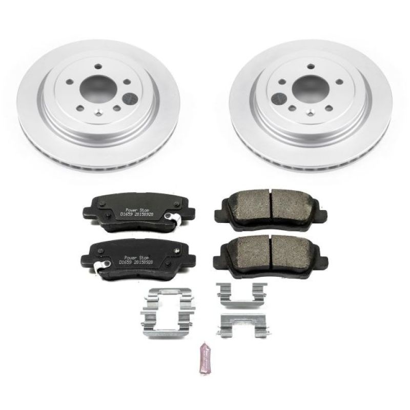 PSB Z17 Evolution Coated Kit - Power Stop 13-15 Cadillac ATS Rear Z17 Evolution Geomet Coated Brake Kit