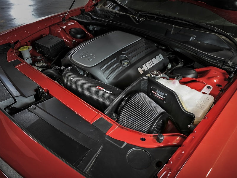 AFE Track Series Intake - aFe POWER Magnum FORCE Carbon Fiber Stage 2 Track Series Pro Dry S CAIS - 11-18 Dodge Challenger V8