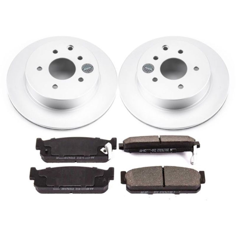 PSB Z17 Evolution Coated Kit - Power Stop 93-97 Infiniti J30 Rear Z17 Evolution Geomet Coated Brake Kit