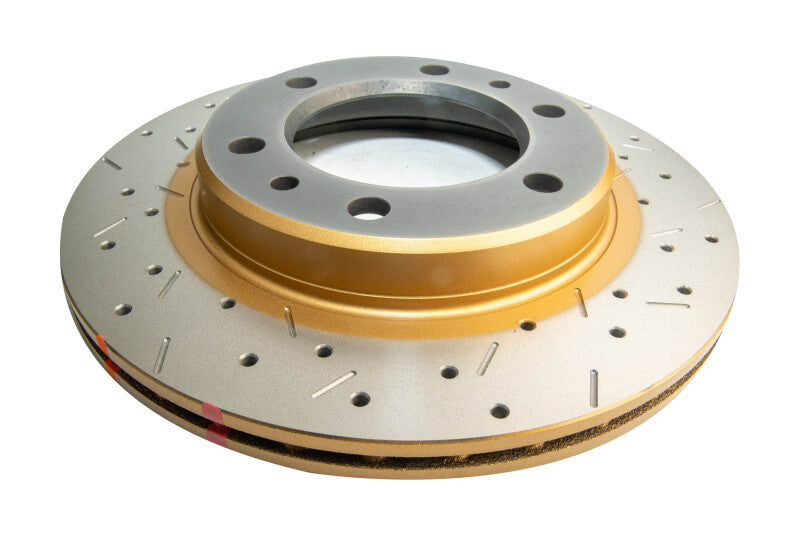 DBA 4000 Slot&Drill Rotors - DBA 8/83-89 Toyota Land Cruiser Front Slotted & Cross Drilled 4000 XS Series Rotor