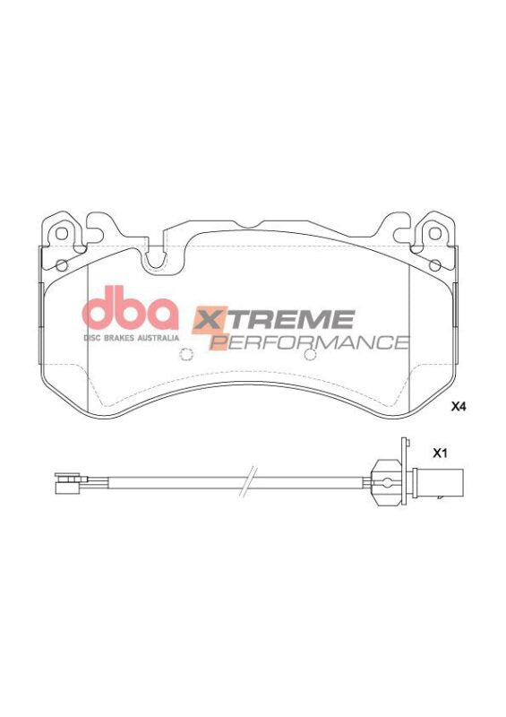 DBA XP Performance Brake Pads - DBA 15-18 Audi RS6 Quattro XP Performance Front Brake Pads