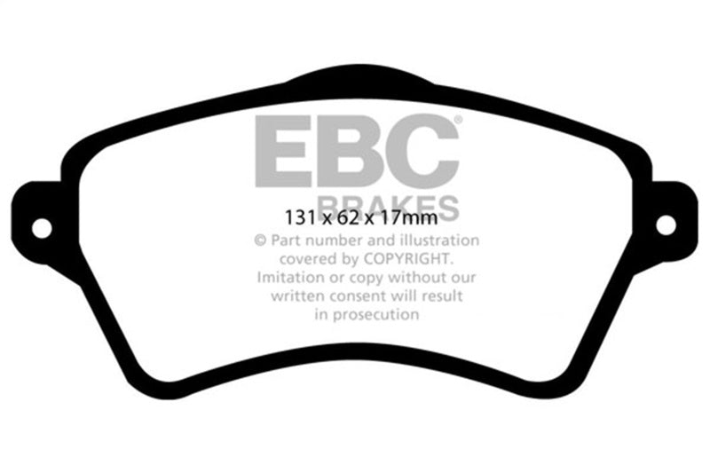 EBC Ultimax2 Brake Pad Sets - EBC 01-05 Land Rover Freelander 2.5 Ultimax2 Front Brake Pads