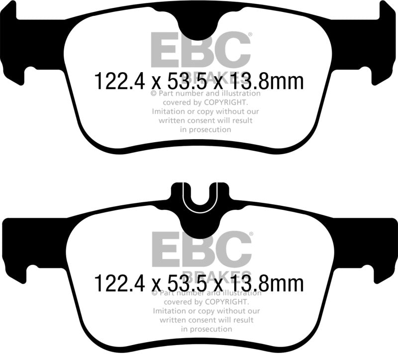 EBC Redstuff Brake Pad Sets - EBC 17-21 Honda Civic Hatchback Redstuff Rear Brake Pads