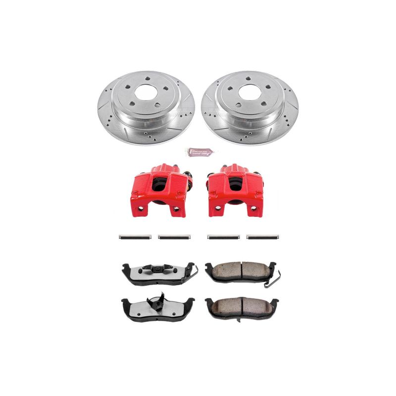 PSB Z36 Truck & Tow Kit w/Cals - Power Stop 04-10 Infiniti QX56 Rear Z36 Truck & Tow Brake Kit w/Calipers