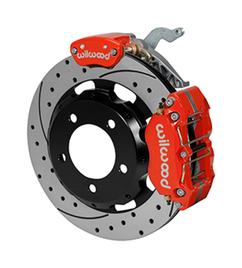 WIL Dynapro Brake Kit - Wilwood Dynapro Radial / MC4 Rear Kit 12.19 Drilled Red Backdraft Roadster w/E46 Suspension w/Lines